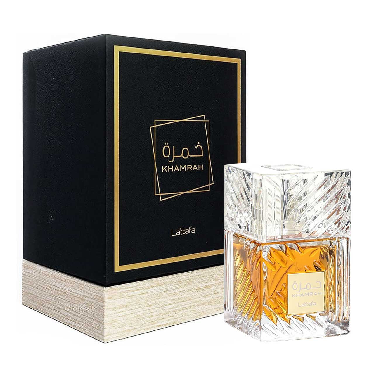Perfume Lattafa Khamrah EDP 100 ml Unisex, fragancia oriental especiada con canela y vainilla